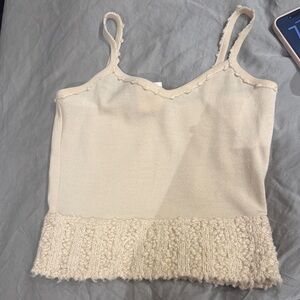 Dior Cream Knit Cropped Camisole
